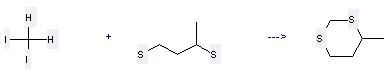 4-Methyl-[1,3]dithiane can be obtained by diiodomethane and 1,3-butanedithiol.